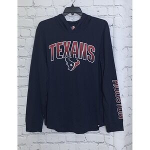 Houston Texans Mens X-Large Hoodie Fanatics NFL Team Apparel Blue T-Shirt Tee